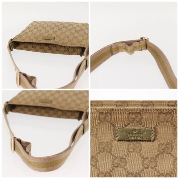 GUCCI GG Canvas Sherry Line Shoulder Bag Beige Gold 189749 001998 Auth yk19719 - Picture 16 of 16